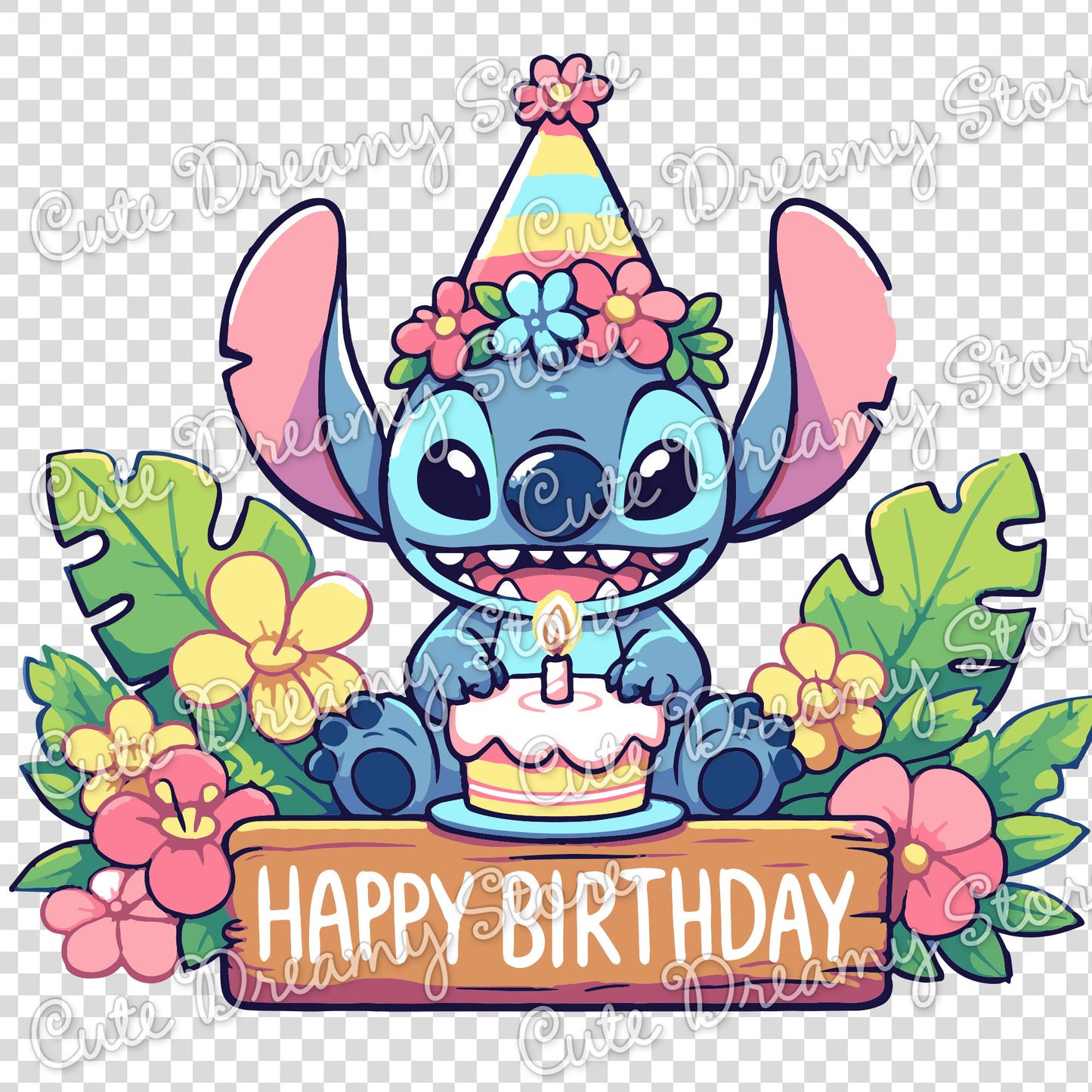 Birthday Stitch Clipart SVG / PNG / EPS vector 2