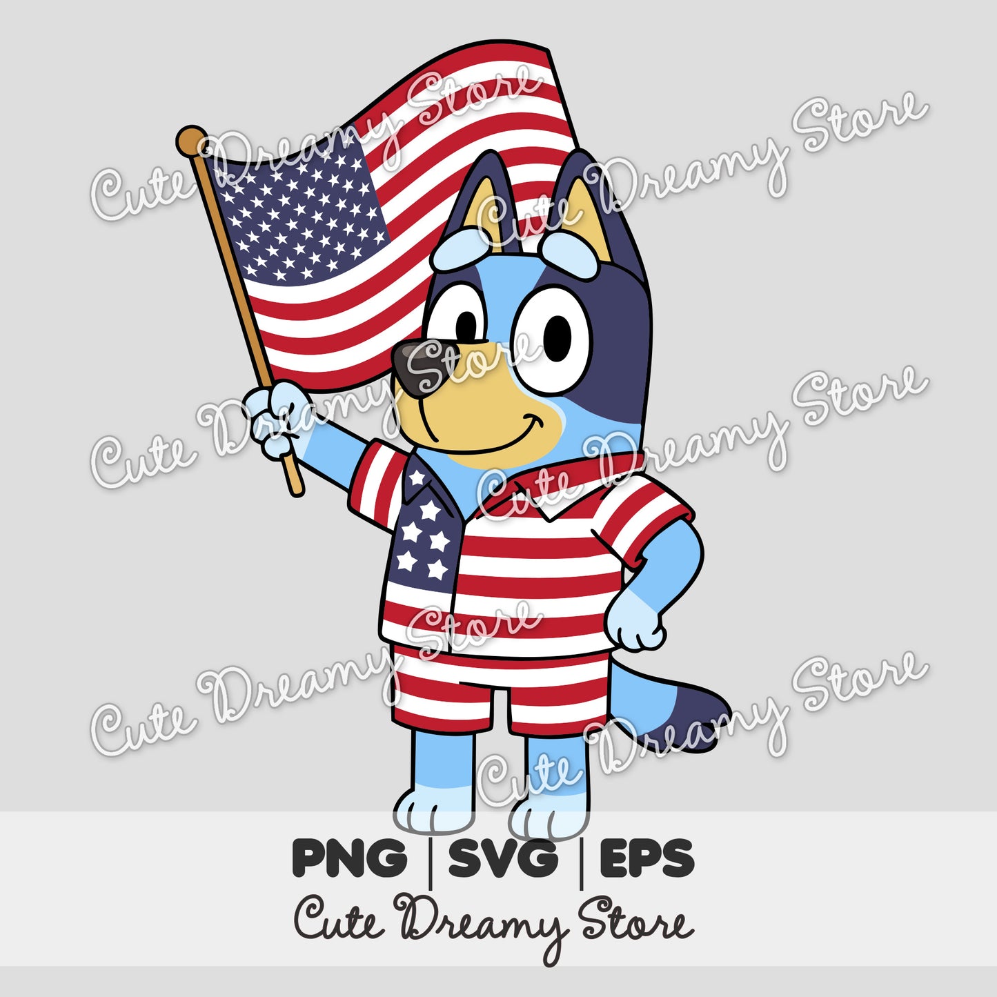 Clipart del 4 de julio azul SVG/PNG/EPS vector