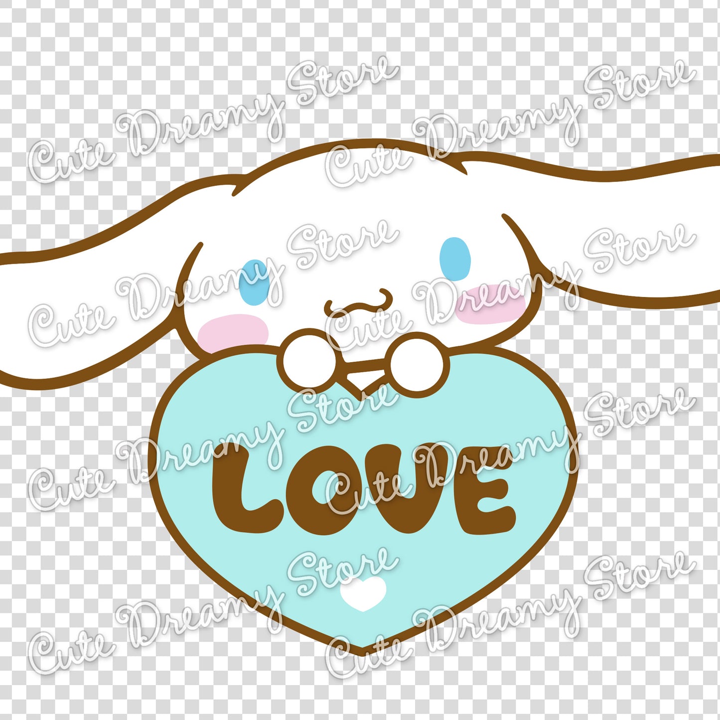 Corazón de amor de Cinnamoroll Clipart SVG / PNG / EPS vector
