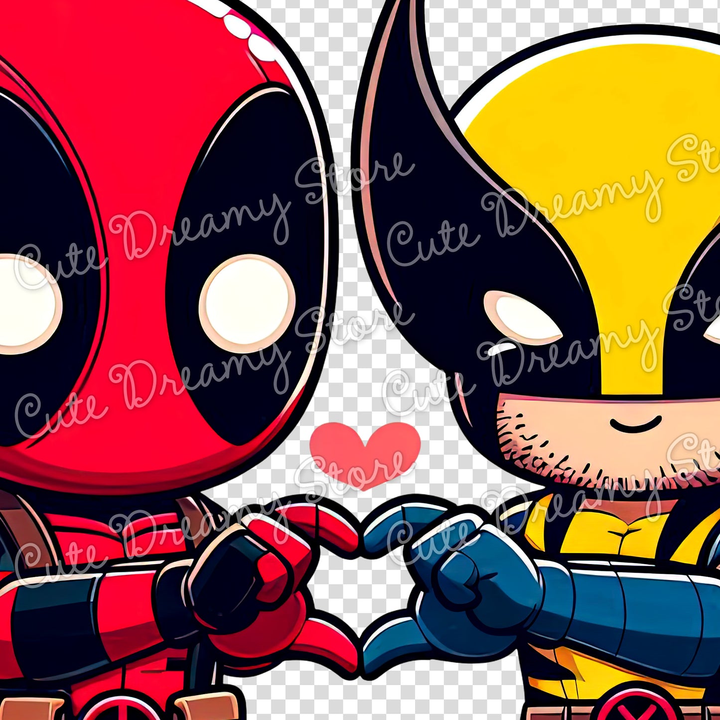Wolverine y Deadpool clipart / PNG fondo transparente