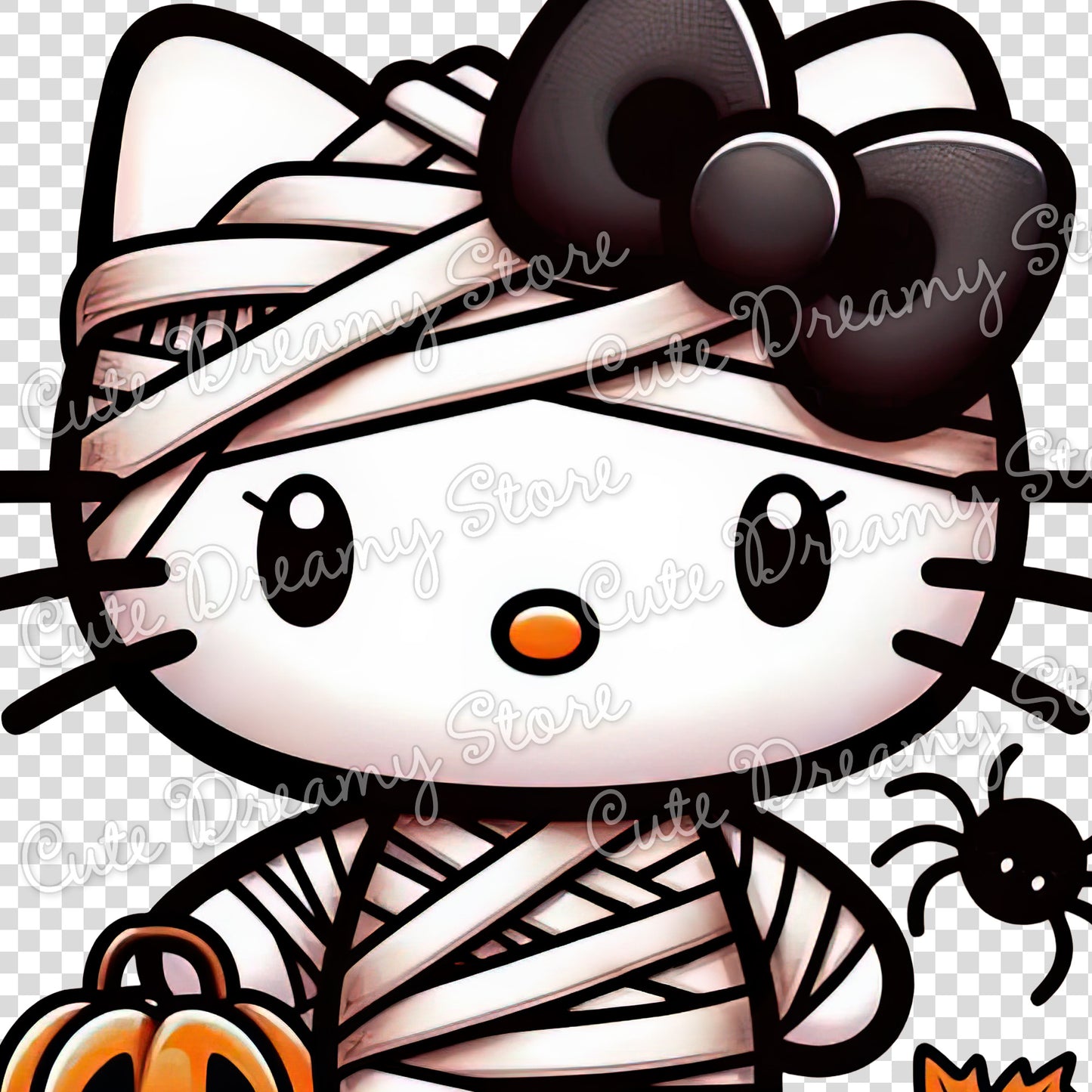 Halloween Mummy Hello Kitty Clipart 03 / PNG Transparent Background