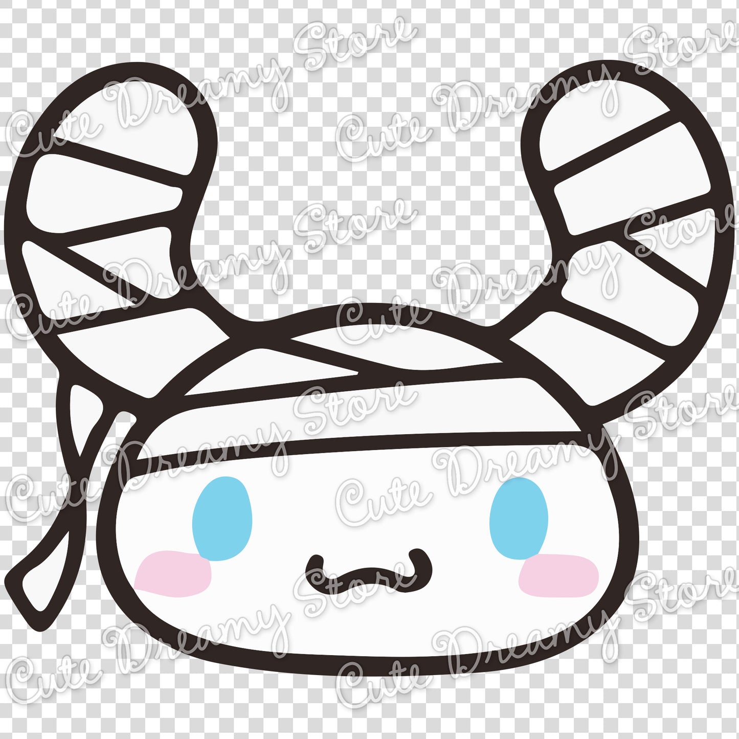 Halloween Mummy Cinnamoroll Clipart SVG / PNG / EPS vector