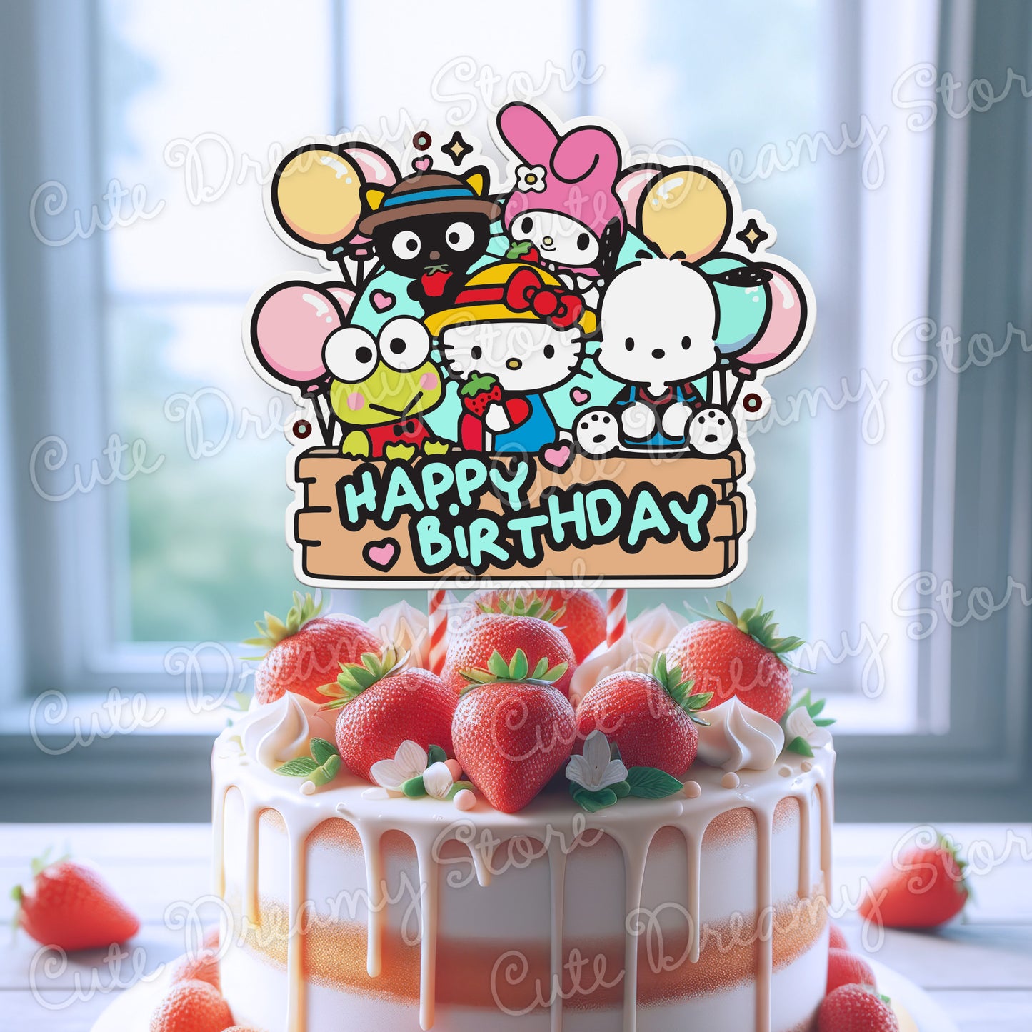 Happy Birthday Friends Clipart SVG / PNG / EPS vector