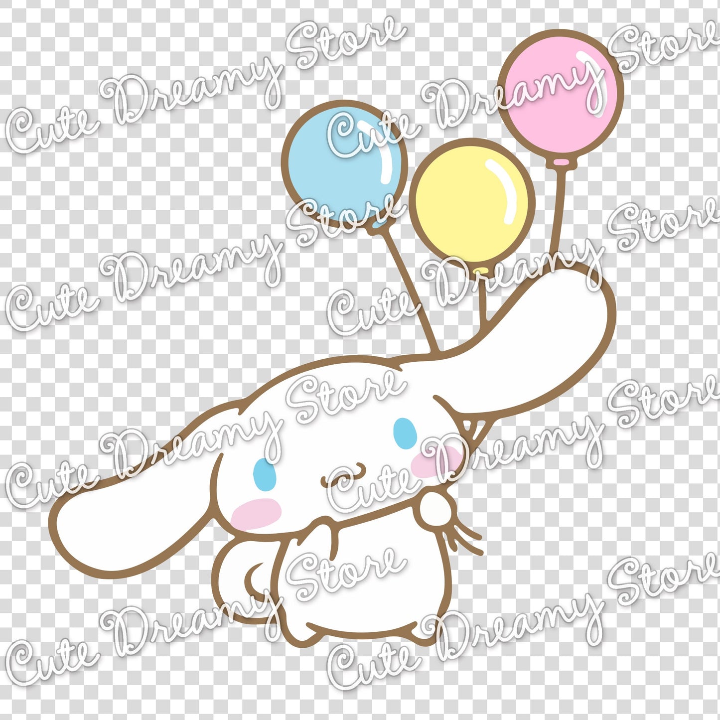 Globos Cinnamoroll Paquete Clipart SVG / PNG / EPS vector