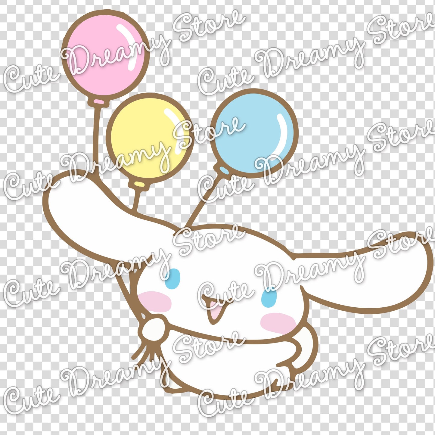 Globos Cinnamoroll Paquete Clipart SVG / PNG / EPS vector