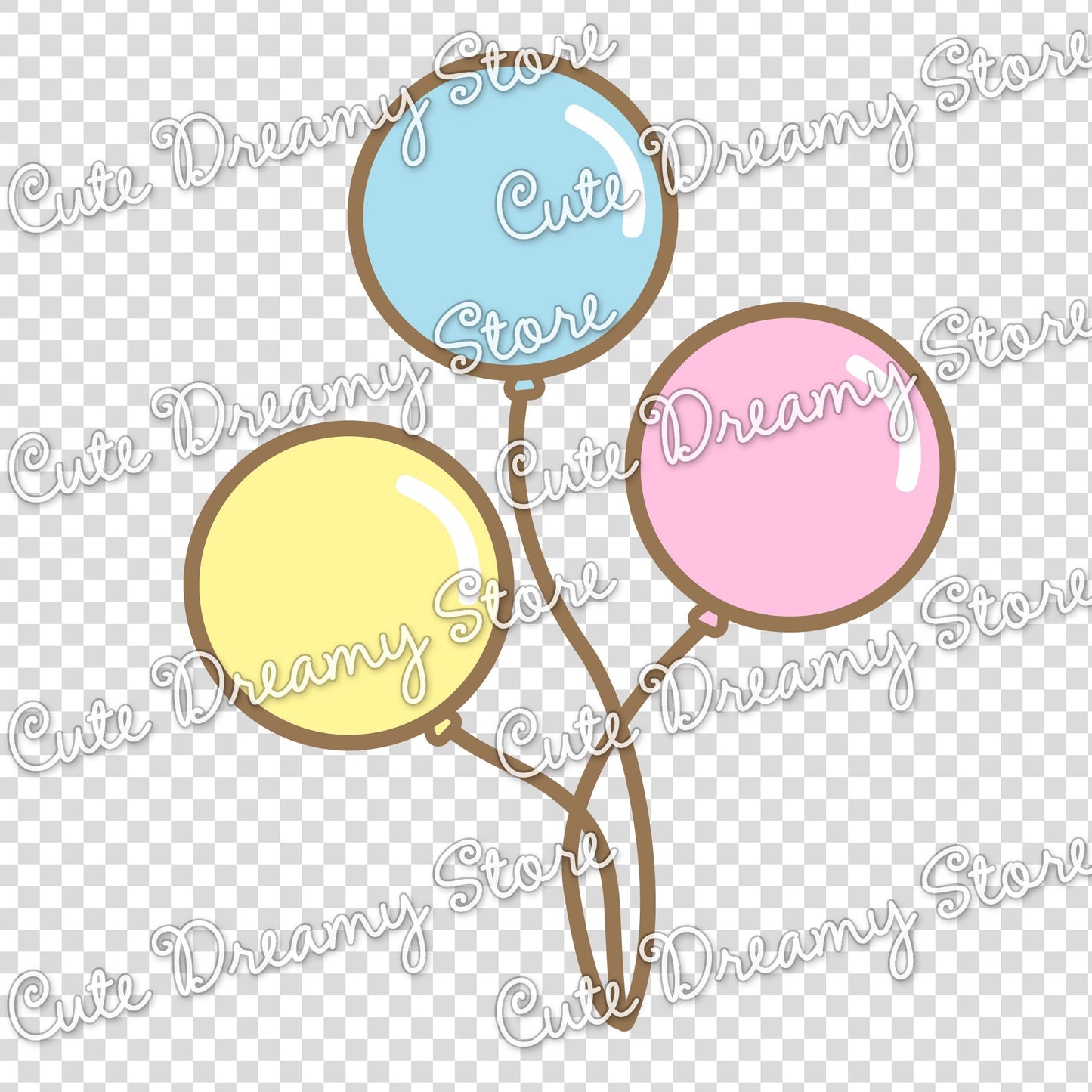 Globos Cinnamoroll Paquete Clipart SVG / PNG / EPS vector
