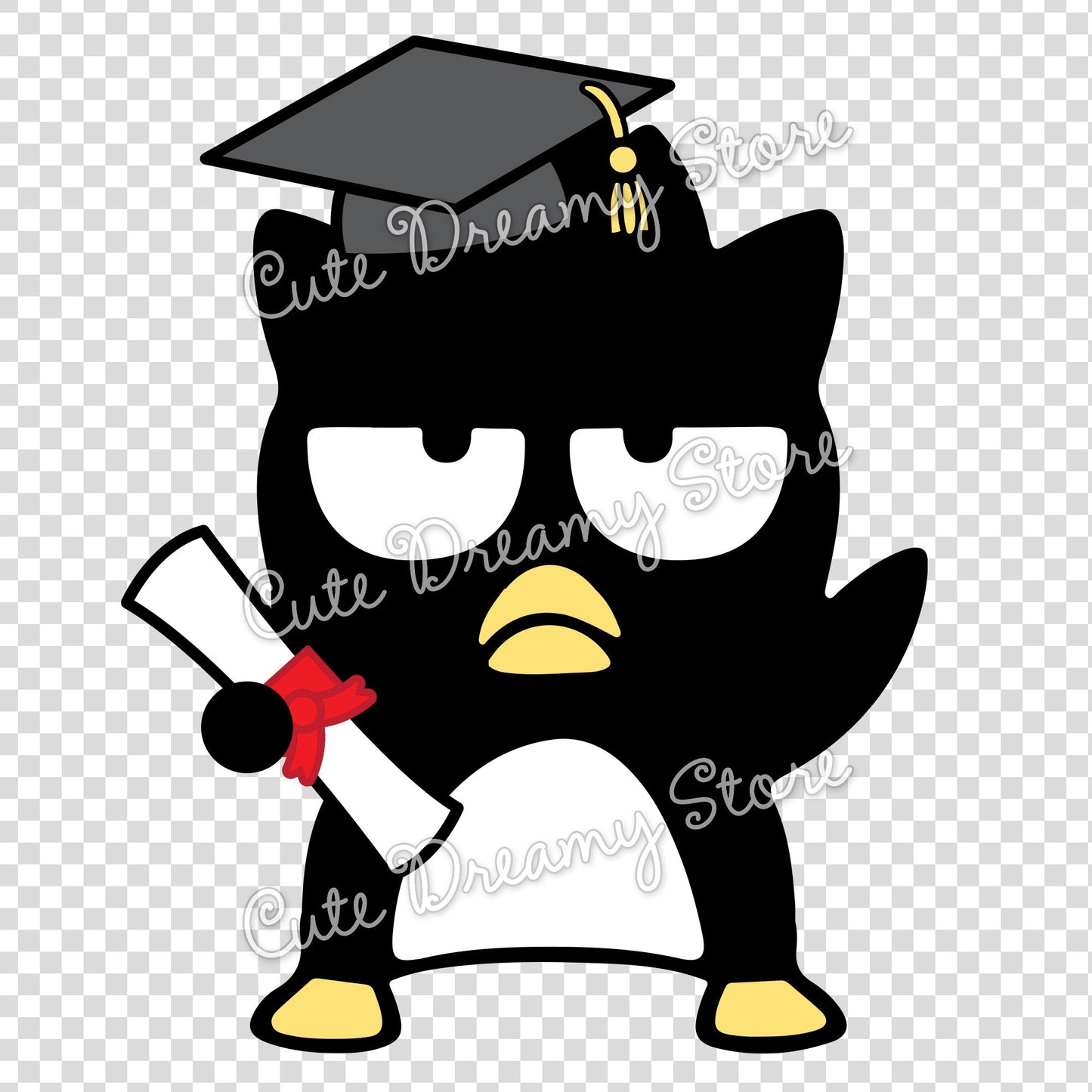 Graduation Badtz Maru Clipart SVG / PNG / EPS vector / BMG01 - Cute Dreamy Store