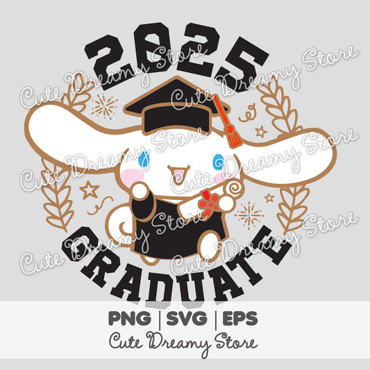 Graduation Cinnamoroll Clipart 2025 02 SVG / PNG / EPS vector