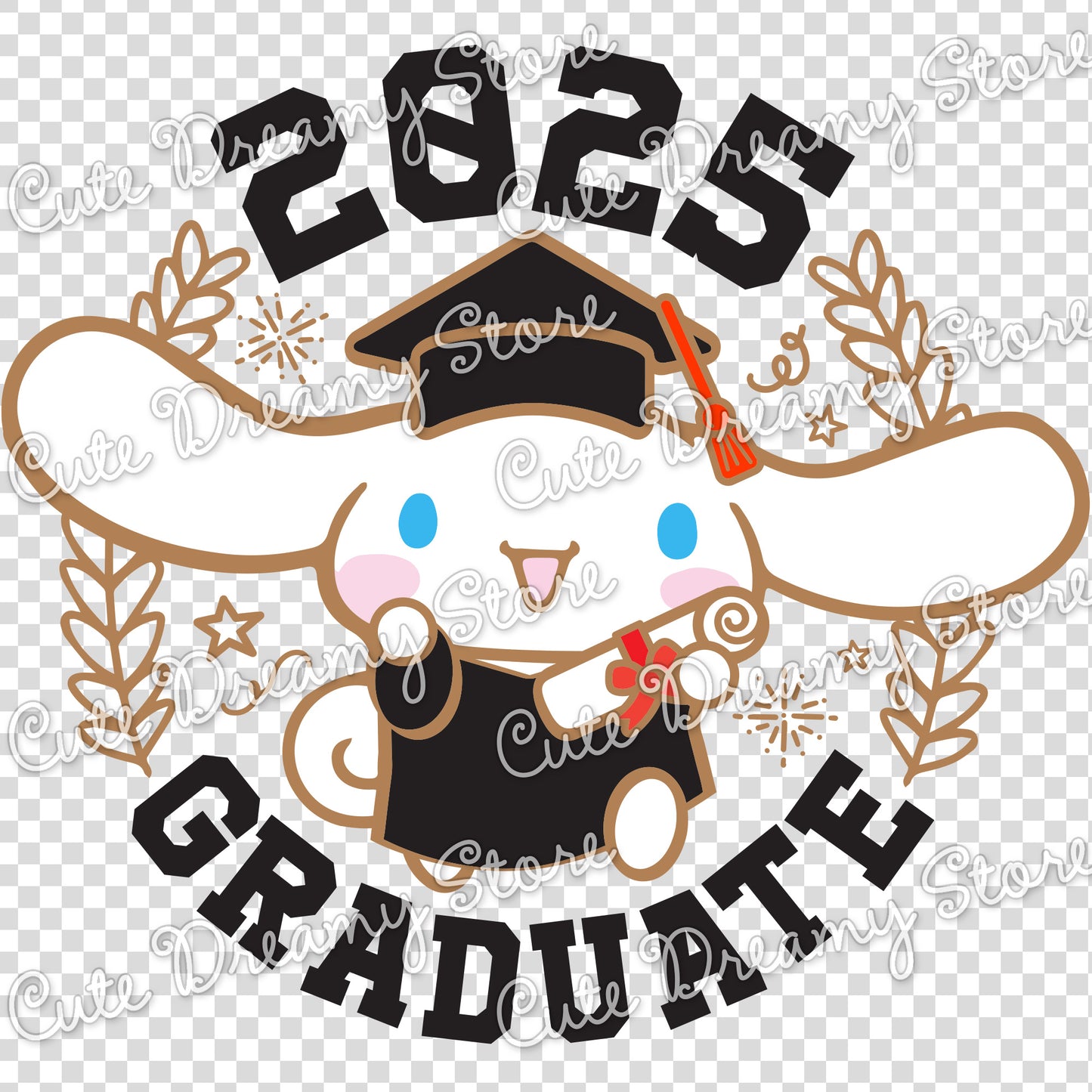 Graduation Cinnamoroll Clipart 2025 02 SVG / PNG / EPS vector