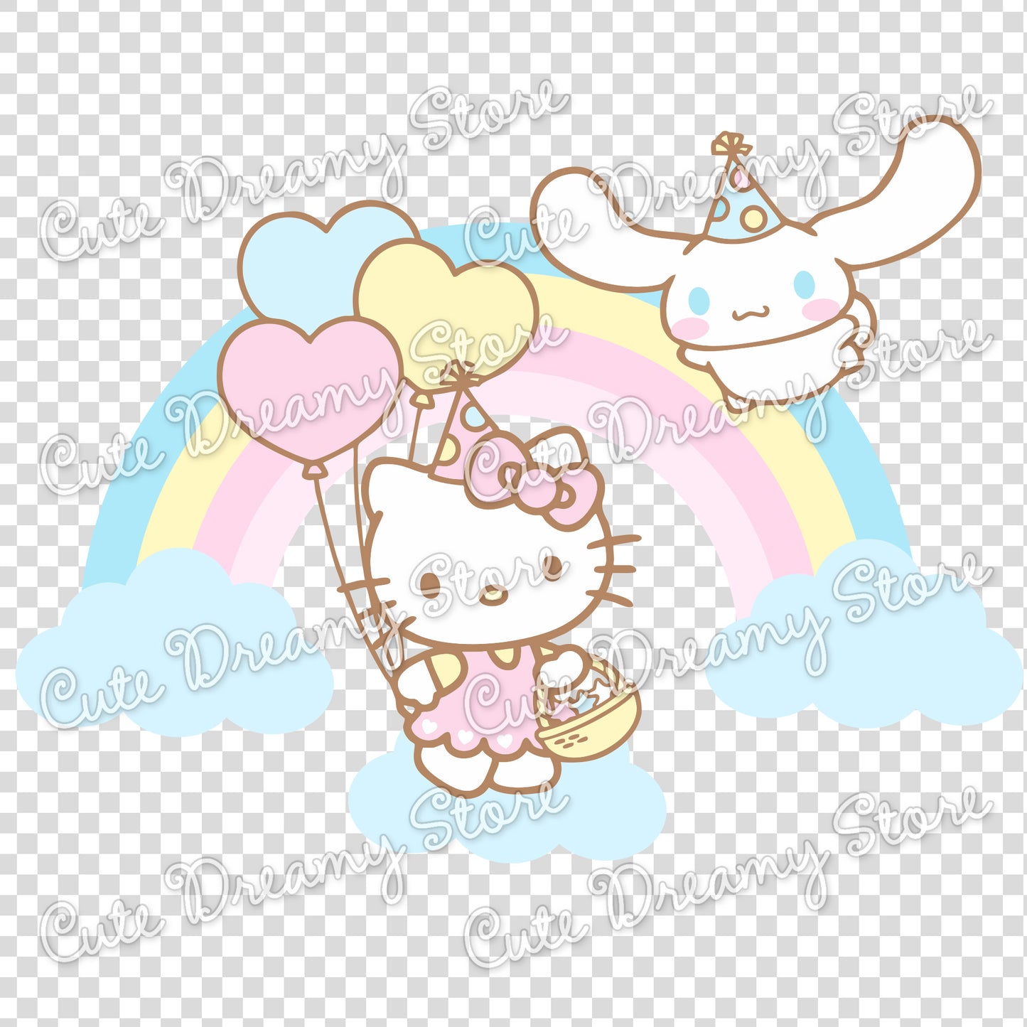 Imágenes prediseñadas de Hello Kitty y Cinnamoroll SVG / PNG / EPS