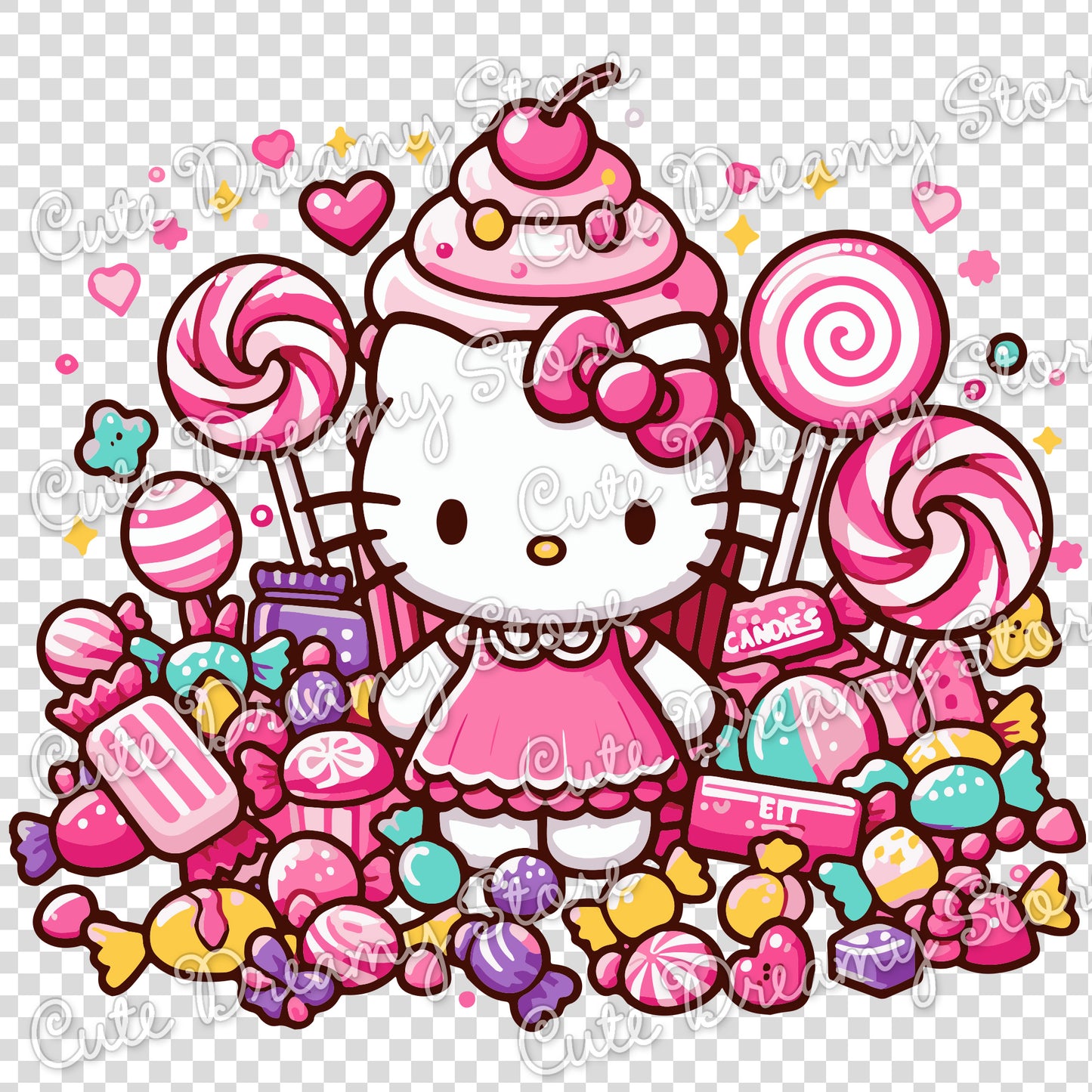 Caramelo Hello Kitty Clipart SVG / PNG / EPS vector