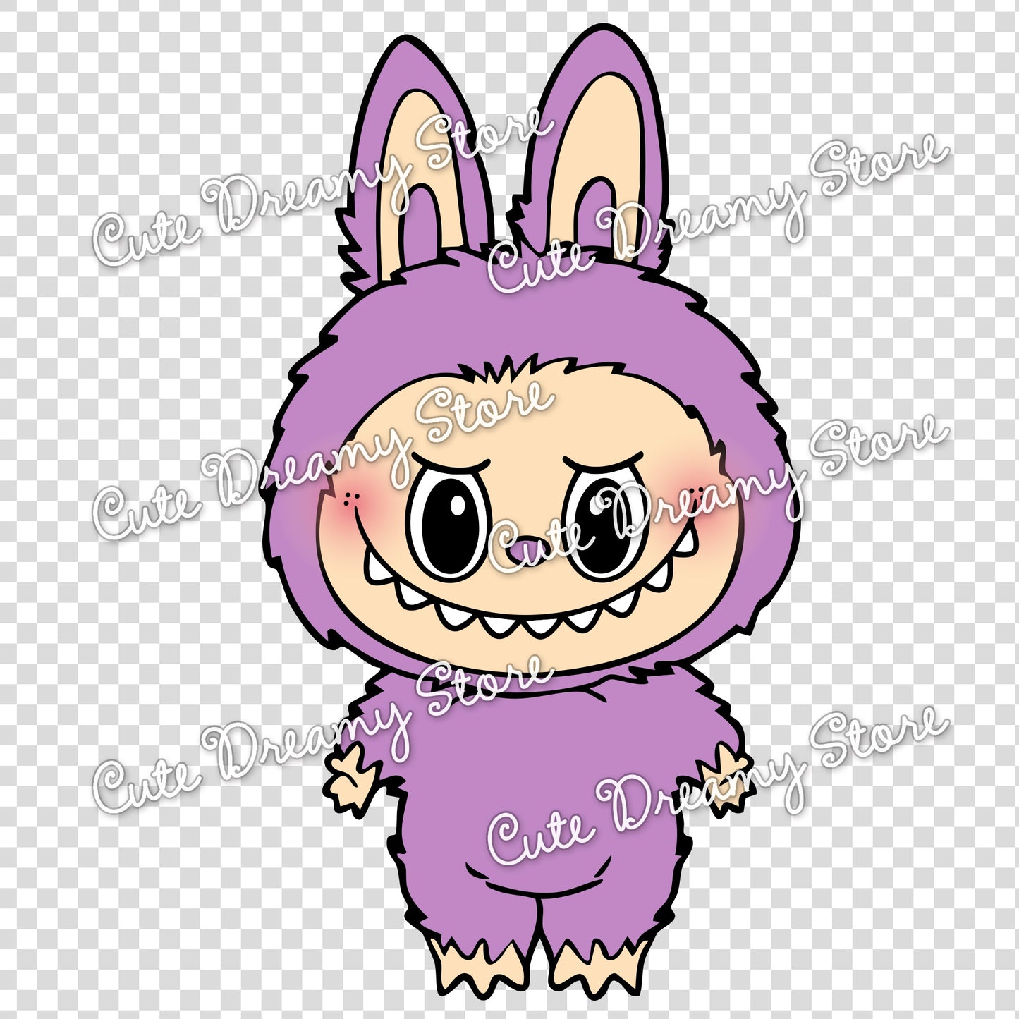 Purple Labubu Transparent PNG Clipart Download – High Quality
