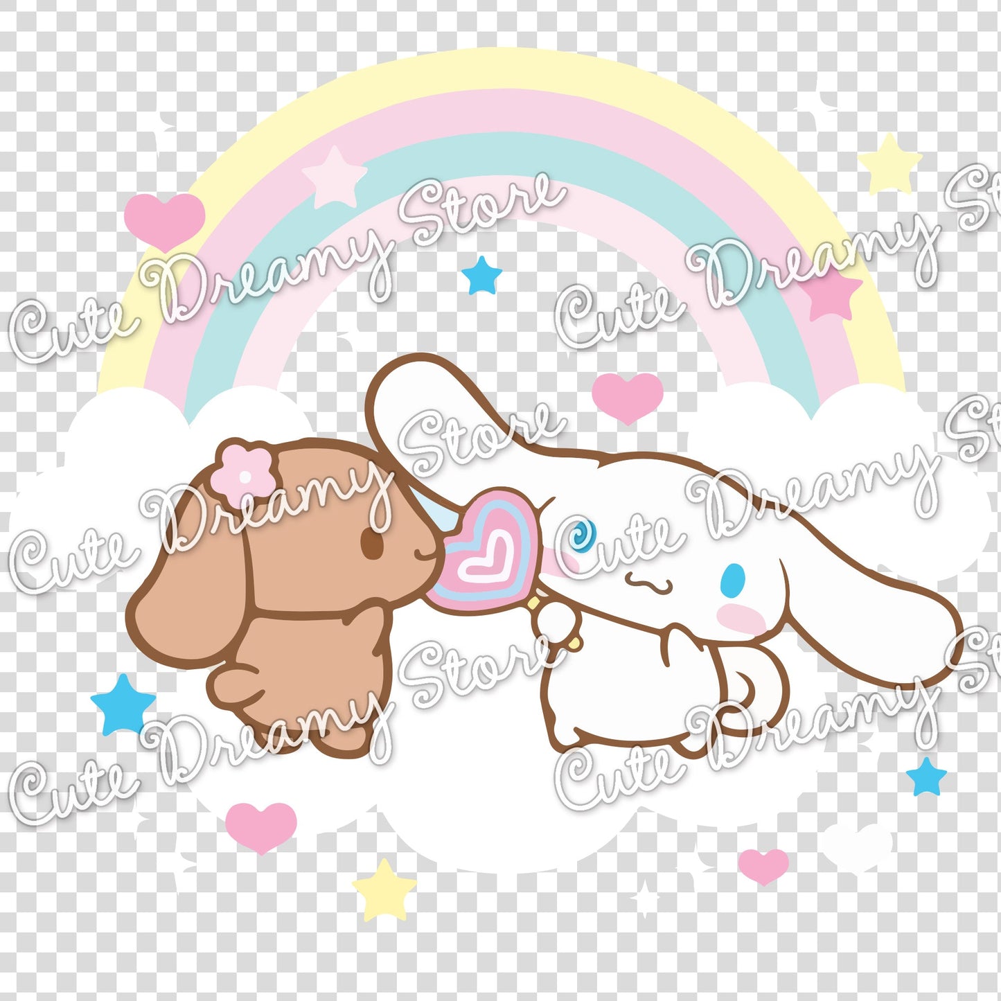 Rainbow Cinnamoroll Clipart SVG / PNG / EPS vector