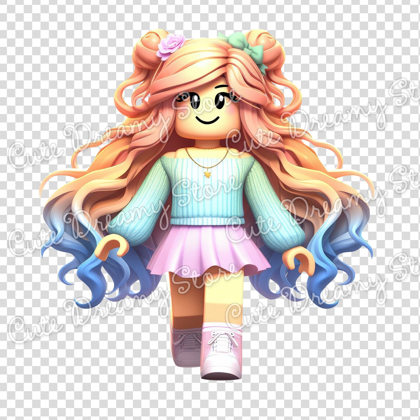 Roblox Gamer Girls Clipart / PNG transparent Backgound - Cute Dreamy Store