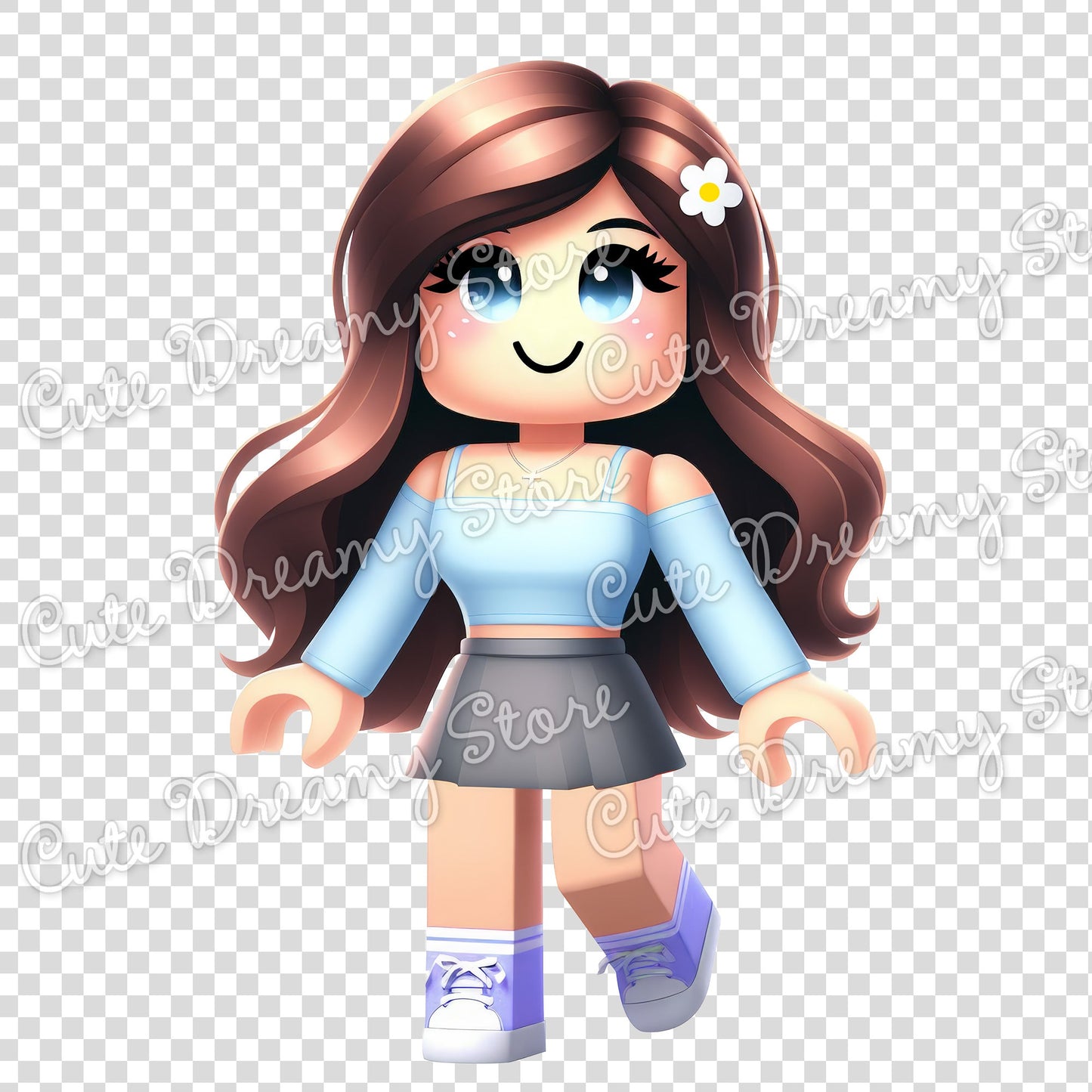 Roblox Gamer Girls Clipart / PNG transparent Backgound - Cute Dreamy Store