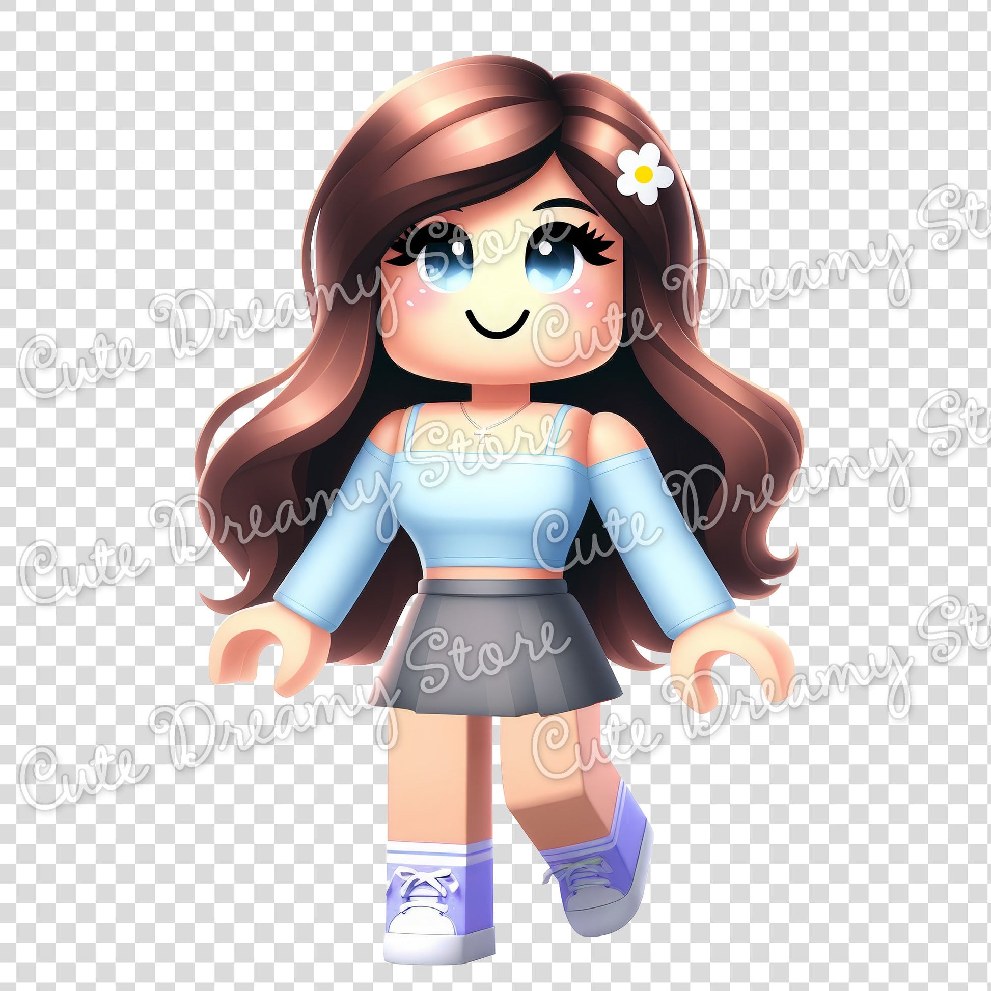 Roblox Gamer Girls Clipart / PNG transparent Backgound - Cute Dreamy Store
