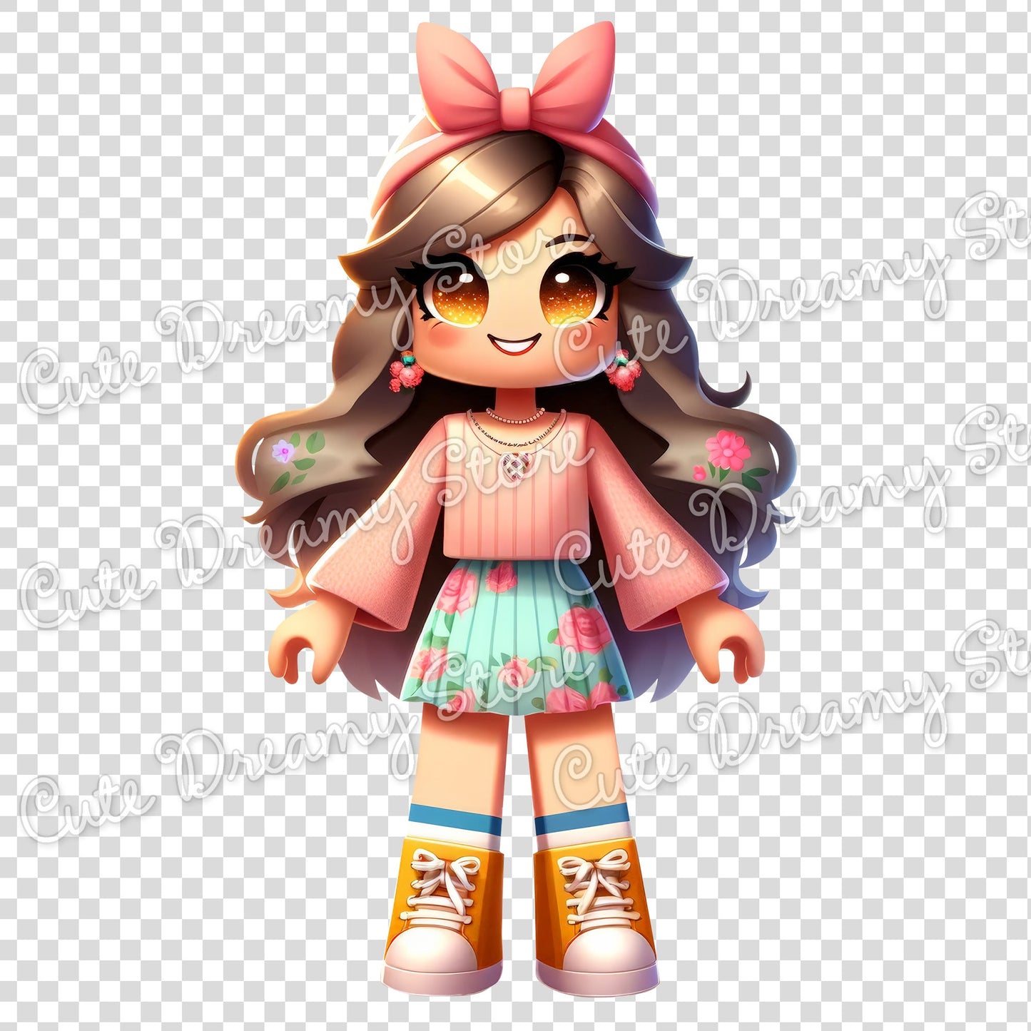 Roblox Gamer Girls Clipart / PNG transparent Backgound - Cute Dreamy Store
