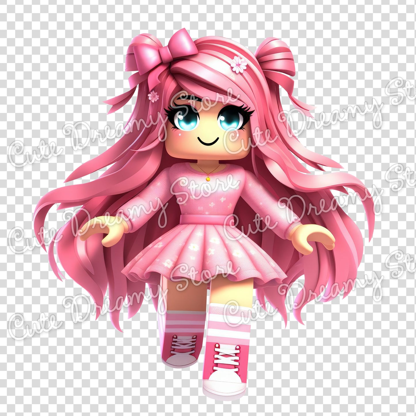 Roblox Pink Gamer Girls Clipart / PNG transparent Backgound - Cute Dreamy Store