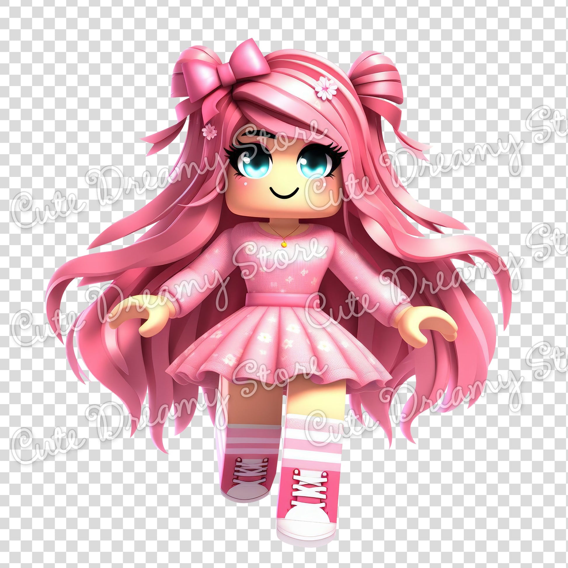 Roblox Pink Gamer Girls Clipart / PNG transparent Backgound - Cute Dreamy Store