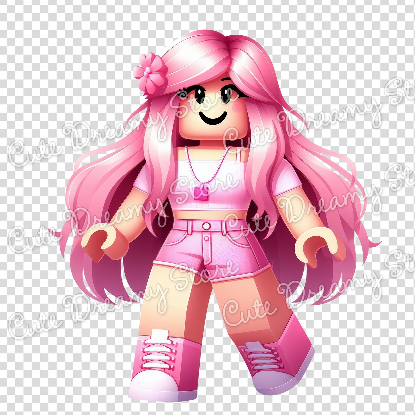 Roblox Pink Gamer Girls Clipart / PNG transparent Backgound - Cute Dreamy Store