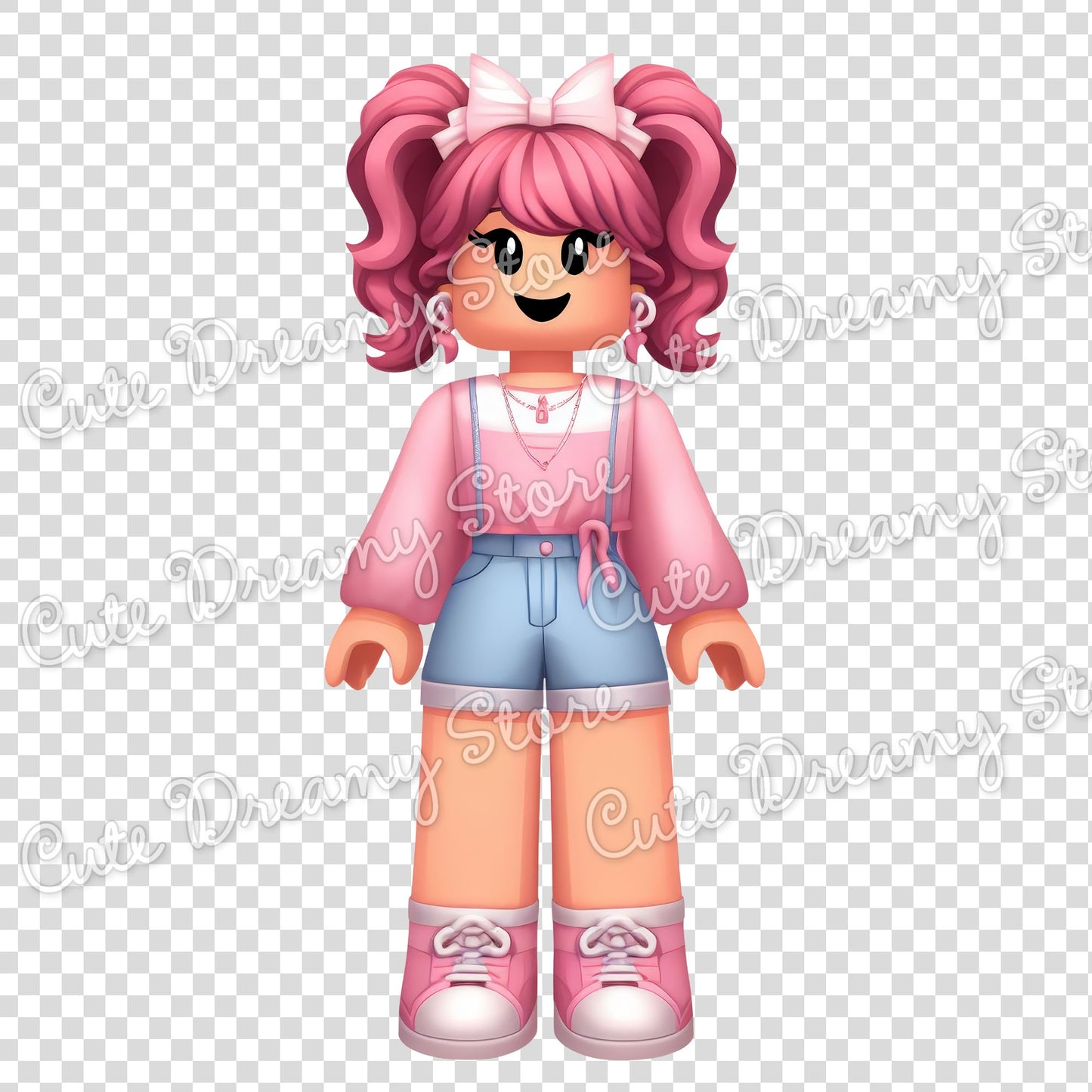 Roblox Pink Gamer Girls Clipart / PNG transparent Backgound - Cute Dreamy Store
