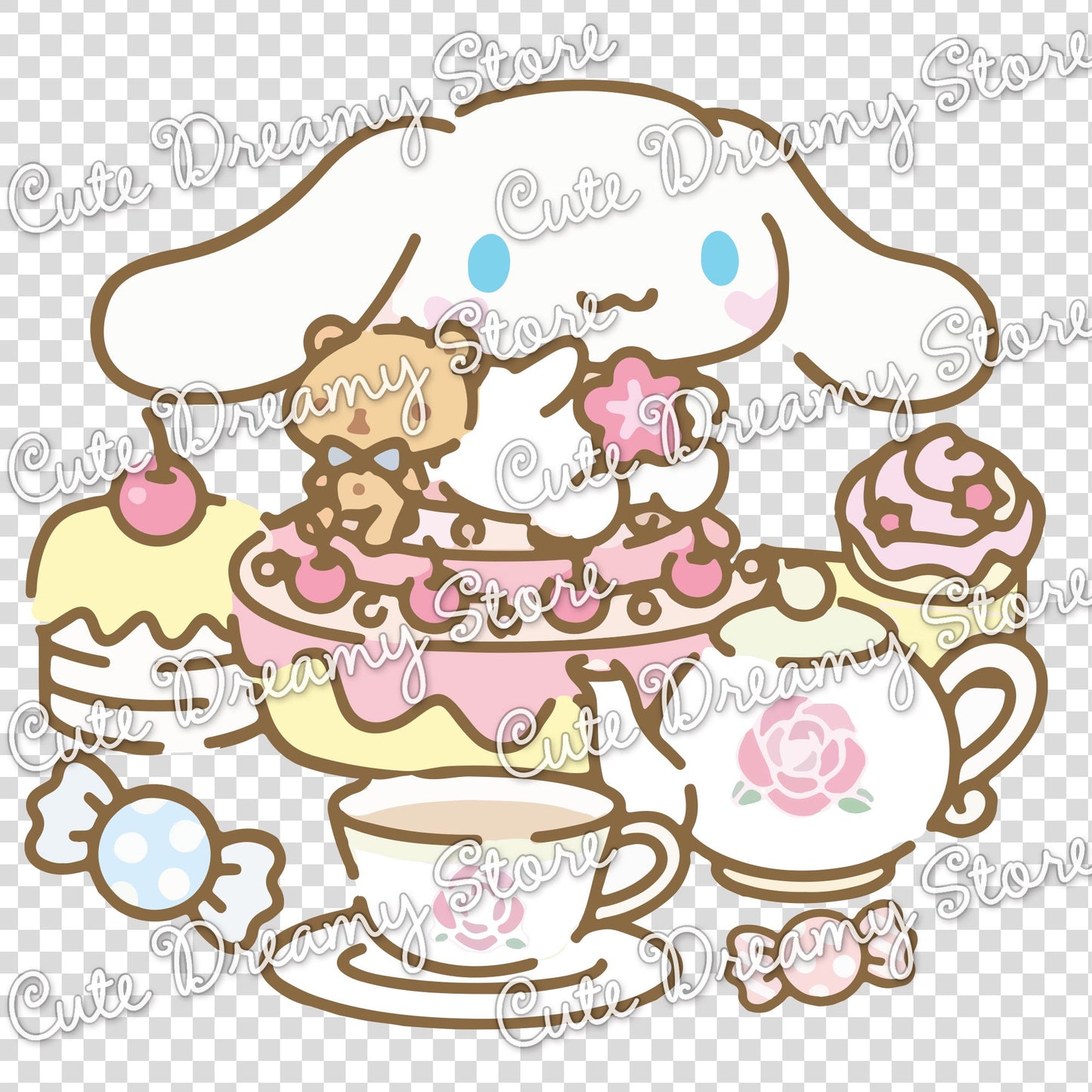 Tea time Cinnamoroll Clipart SVG / PNG / EPS vector 03