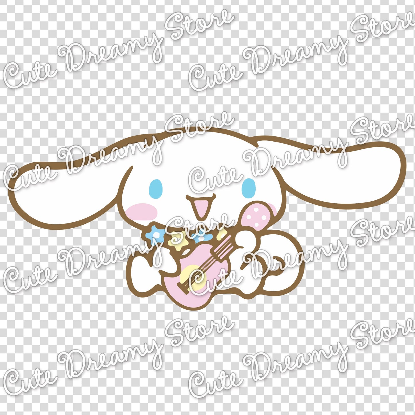 Ukelele Guitar Cinnamoroll Clipart SVG / PNG / EPS vector