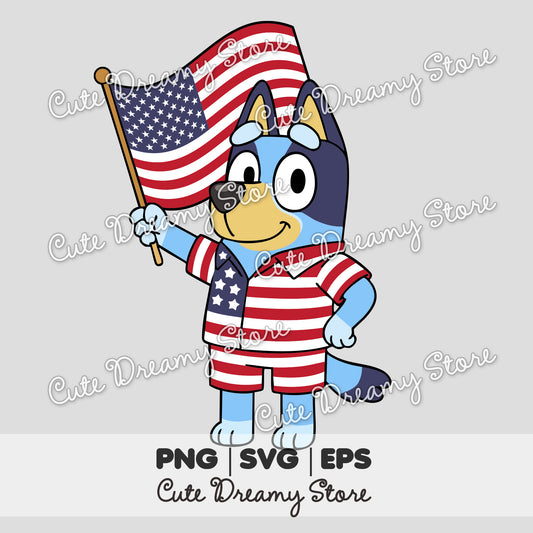 Clipart del 4 de julio azul SVG/PNG/EPS vector