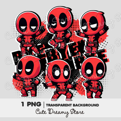 Deadpool Bye Bye Bye clipart / PNG transparent background