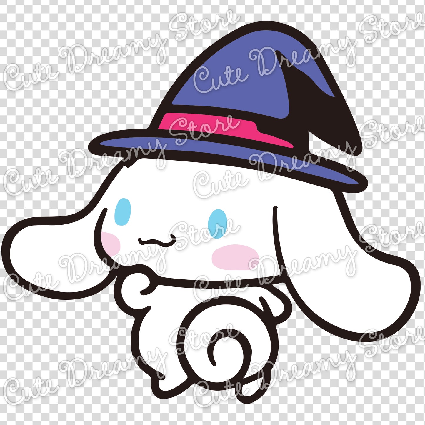 Halloween Witch Hat Cinnamoroll Clipart SVG / PNG / EPS vector 02