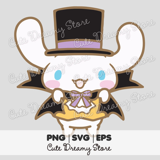 Halloween Dracula Cinnamoroll Clipart SVG / PNG / EPS vector