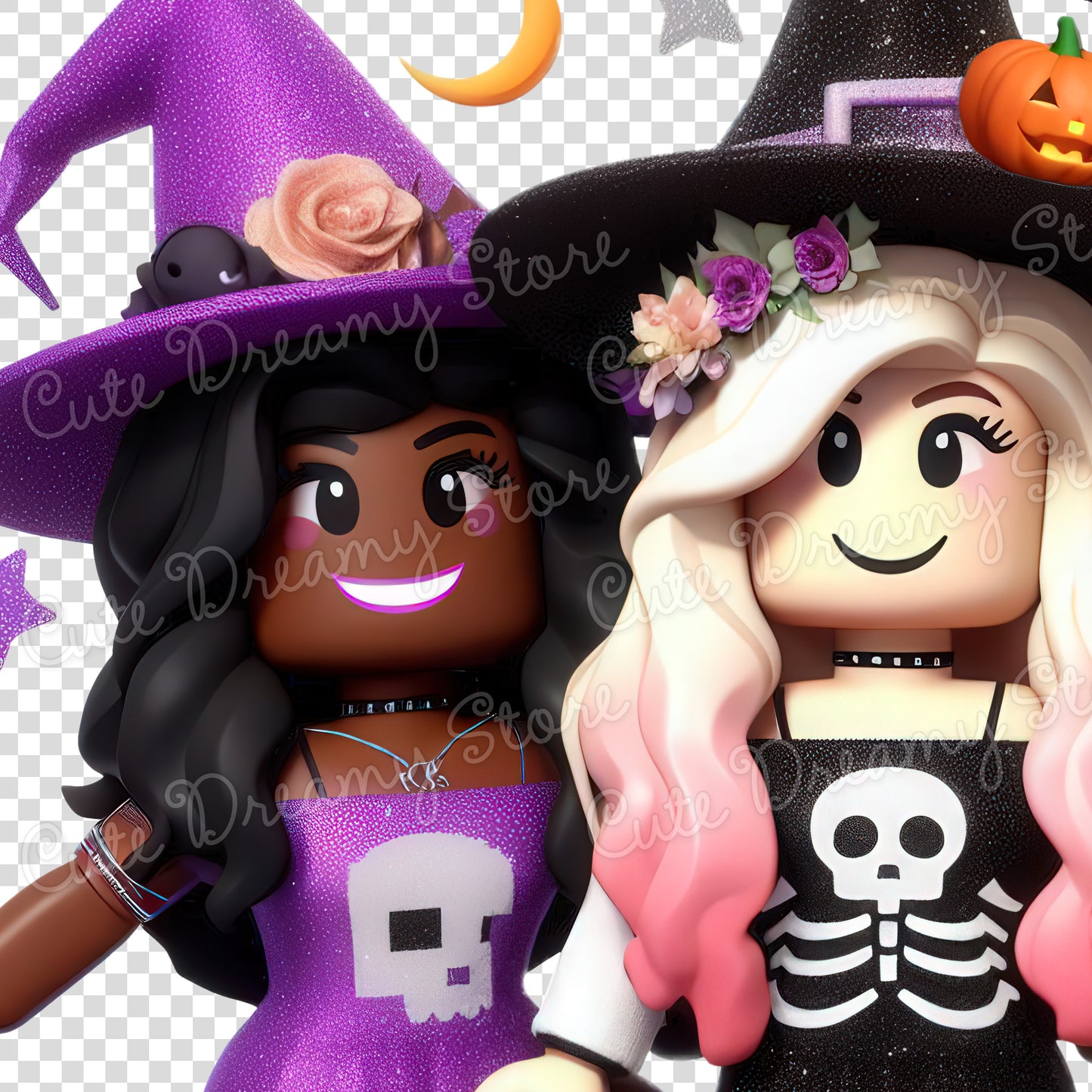 Roblox Halloween Girls Clipart / PNG transparent background