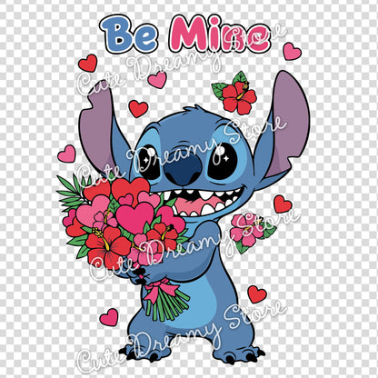 Stitch love clipart perfect for Valentine’s Day projects