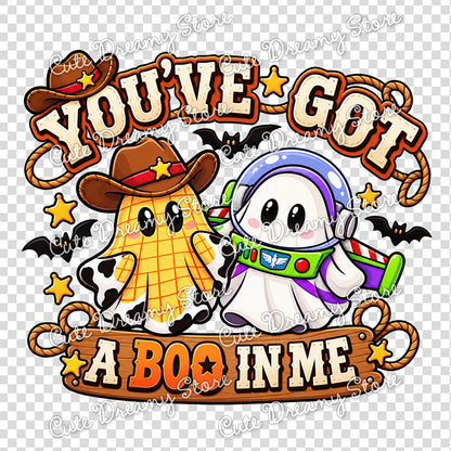 Woody and Buzz Halloween ghost PNG with transparent background