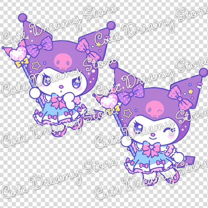 Adorable Kuromi Dress Clipart SVG / PNG / EPS Vector