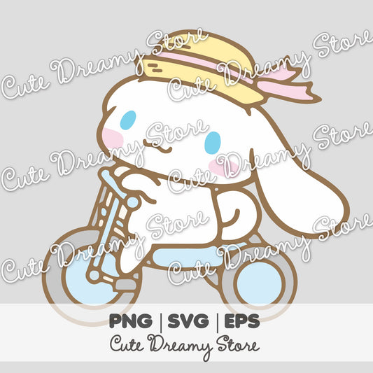 Bicicleta Aventura Cinnamoroll Clipart SVG / PNG / EPS vector