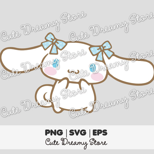 Bow Ears Cinnamoroll Clipart SVG / PNG / EPS vector 02