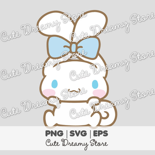 Bow Ears Cinnamoroll Clipart SVG / PNG / EPS vector