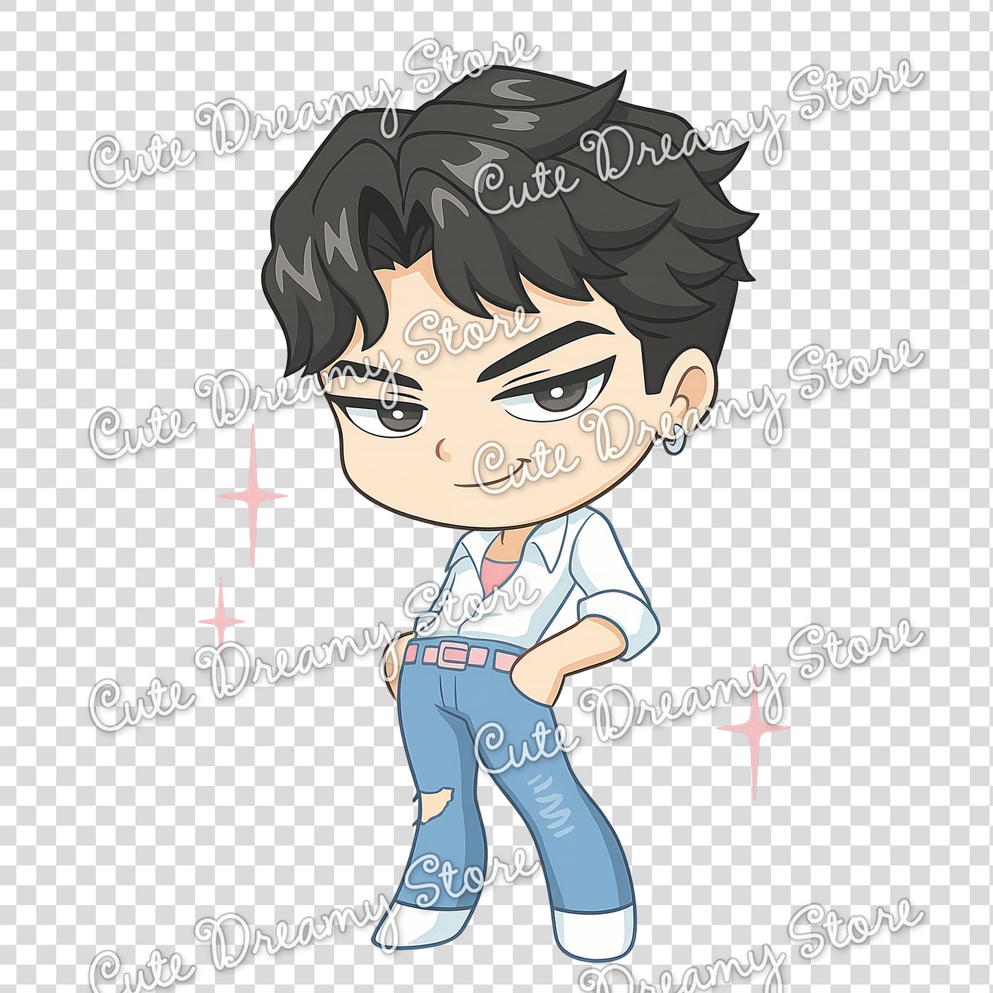 Chibi Saja Boys Clipart | Final Scene K-pop Demon Hunters PNG