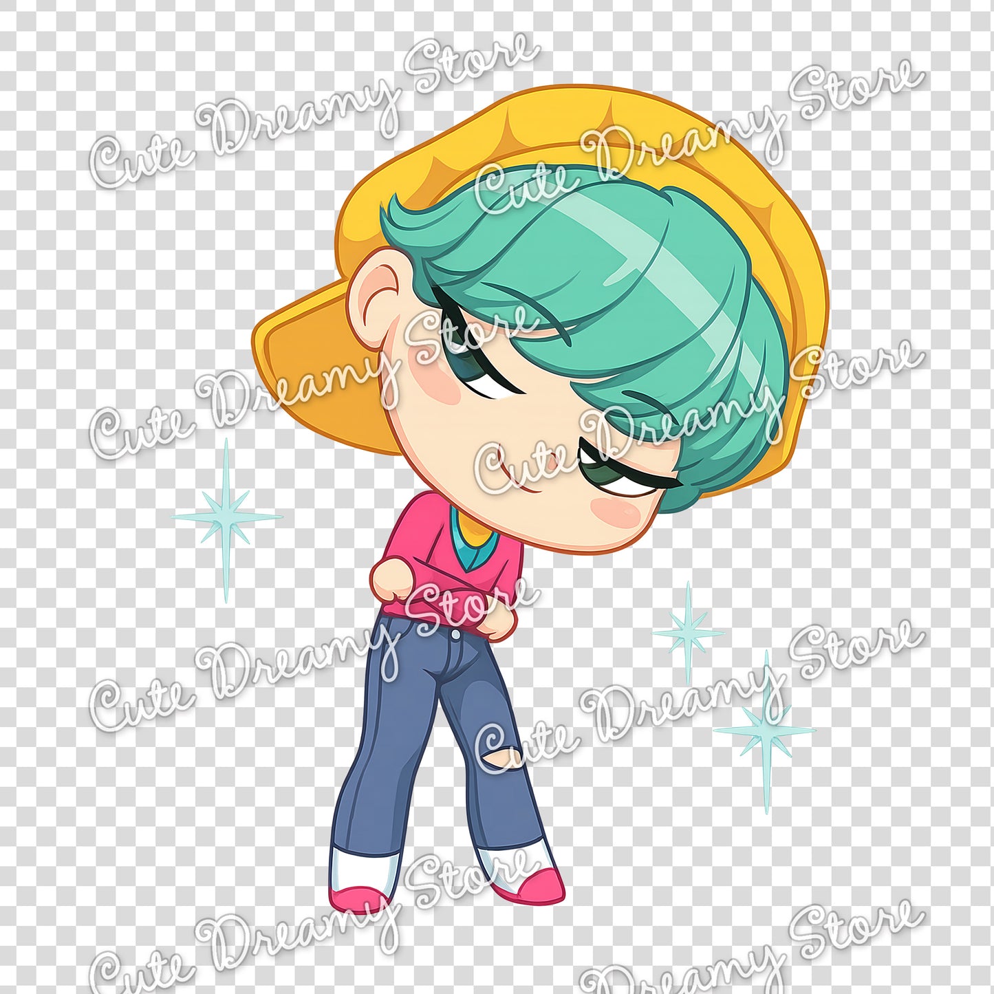 Chibi Saja Boys Clipart | Final Scene K-pop Demon Hunters PNG