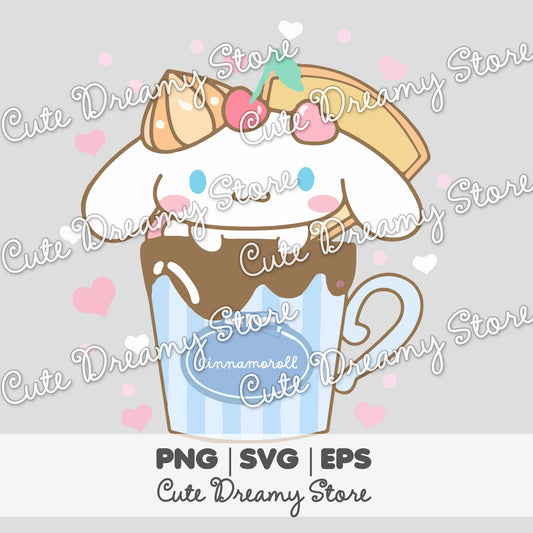 Chocolate Cup Cinnamoroll Clipart SVG / PNG / EPS vector