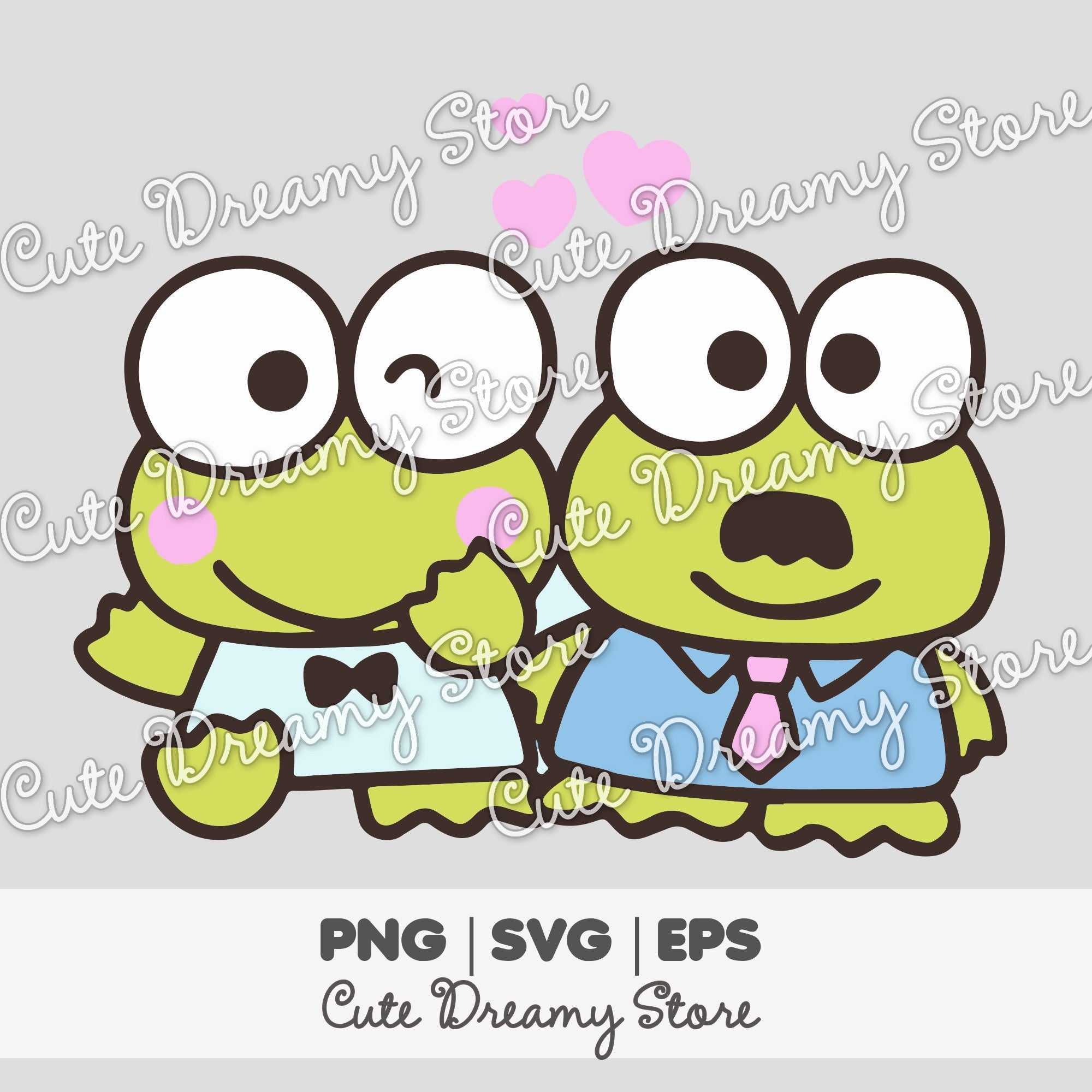 Father’s Day Keroppi Clipart SVG / PNG / EPS vector – Cute Dreamy Store