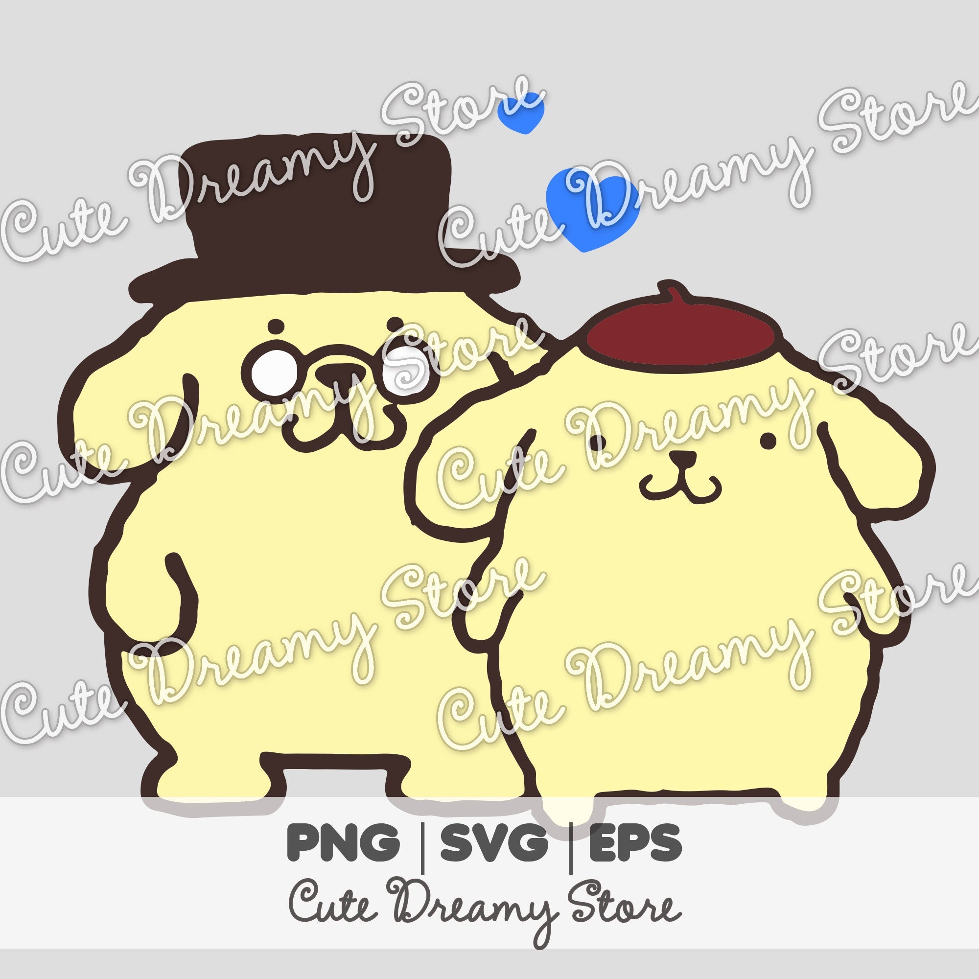 Father’s Day Pompompurin Clipart SVG / PNG / EPS vector – Cute Dreamy Store