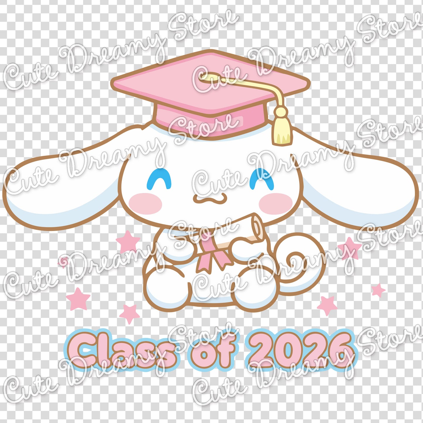 Graduation Cinnamoroll Clipart Class of 2026 SVG / PNG / EPS vector