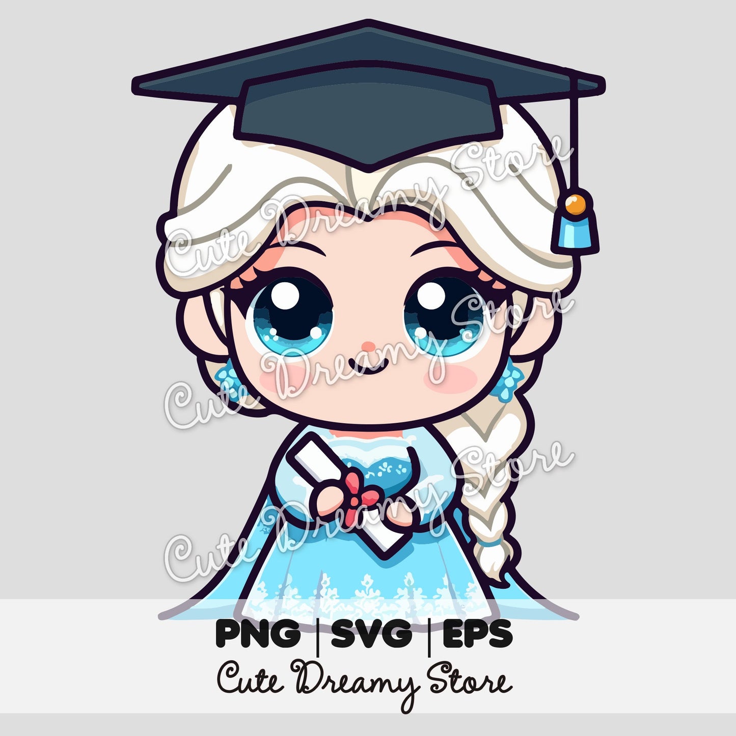 Get Graduation Frozen Elsa Kawaii Clipart at Cute Dreamy Store