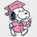 Graduation Snoopy In PINK Clipart SVG PNG EPS Vector Cute Dreamy graduation-snoopy-in-pink-clipart-svg-png-eps-vector-cute-dreamy