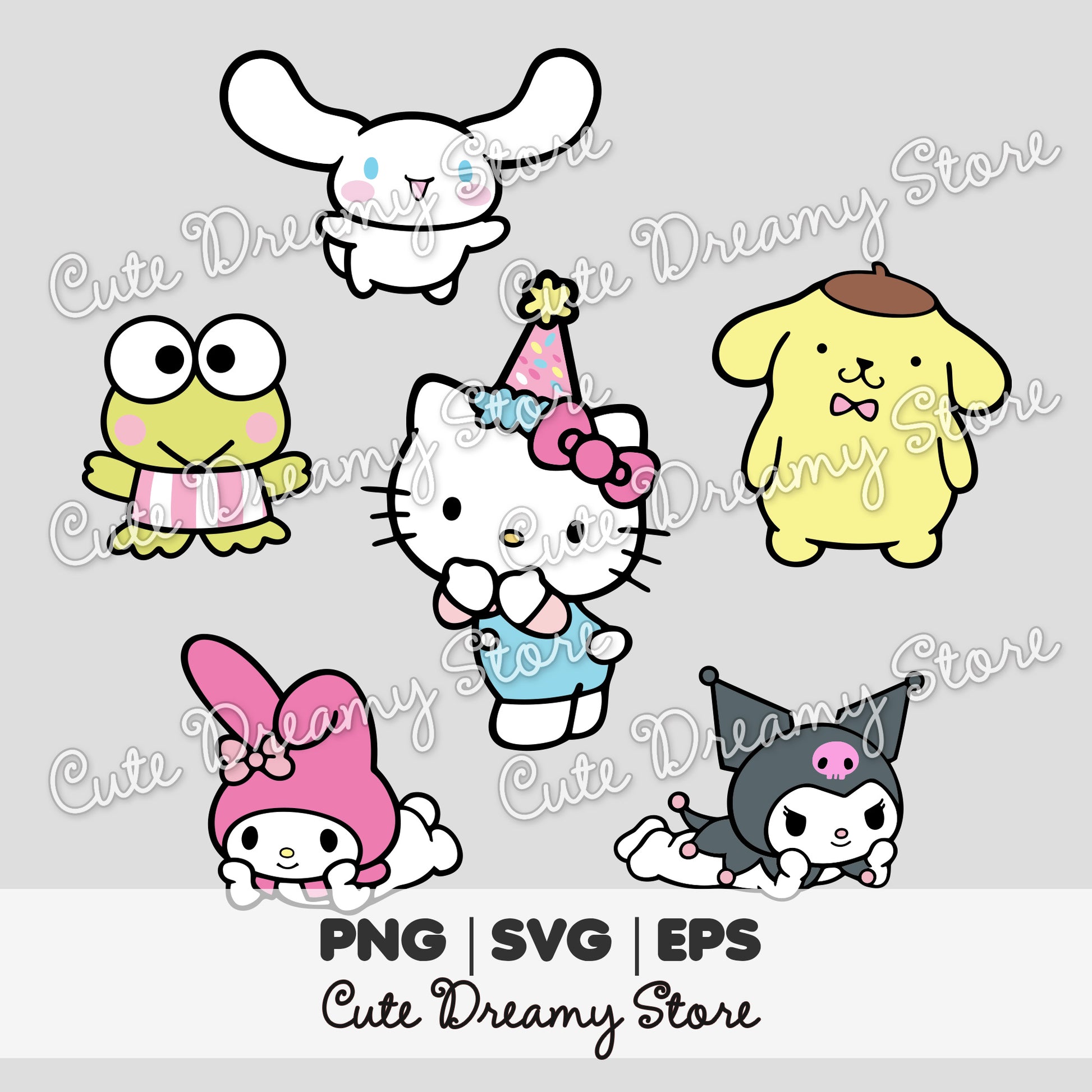 hello kitty friends individual characters png clipart