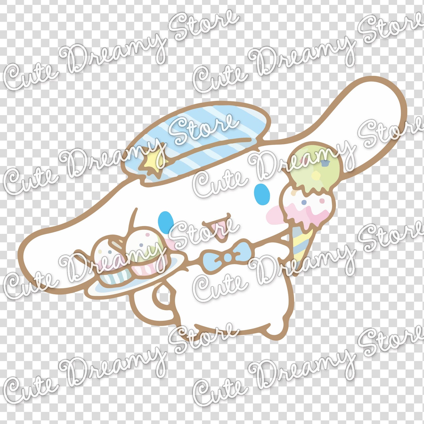 Ice Cream Cinnamoroll Clipart SVG / PNG / EPS vector 01