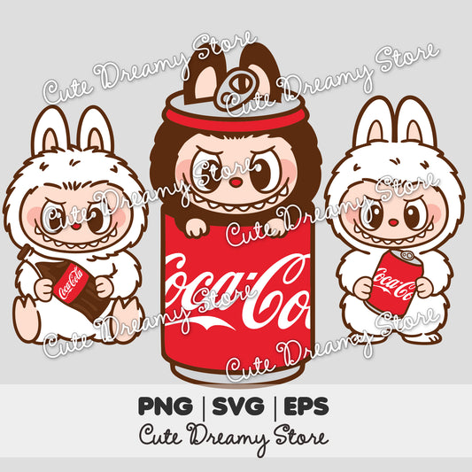 Labubu Coca Cola Clipart SVG / PNG / EPS Vector