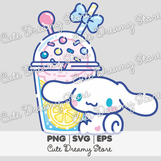 Lemonade Cinnamoroll Clipart SVG / PNG / EPS vector